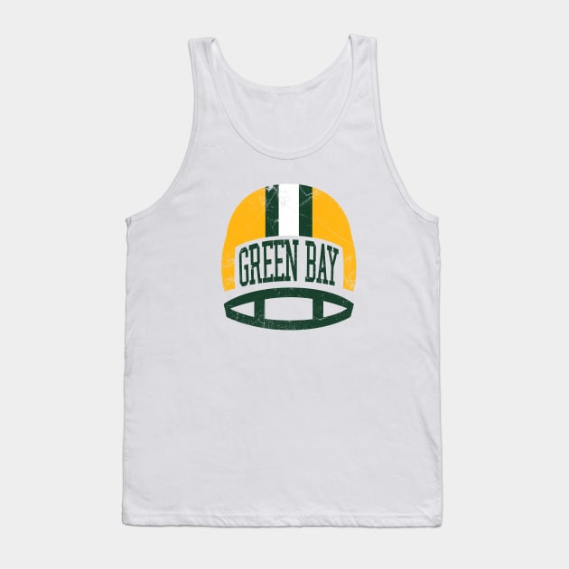 Green Bay Retro Helmet - White Tank Top by KFig21